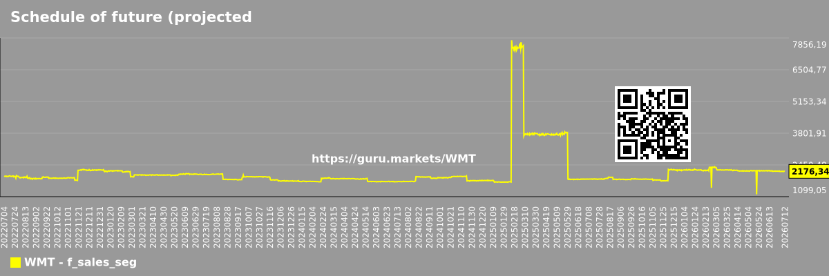 Schedule of future (projected) sales of companies in the market segment - WMT