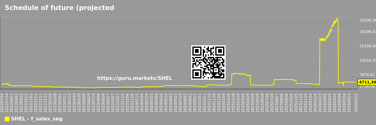 Schedule of future (projected) sales of companies in the market segment - SHEL