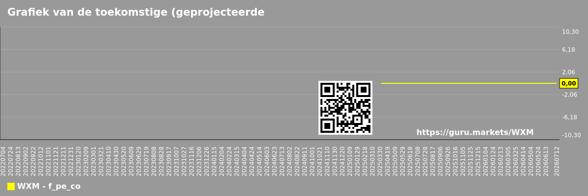 Grafiek van de toekomstige (geprojecteerde) koers/winstverhouding van het bedrijf WF International Ltd
