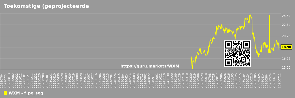 Toekomstige (geprojecteerde) koers/winstgrafiek van het marktsegment - Нет